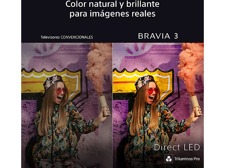 SONY TV LED 75" Direct LED (mod. Bravia 3) en color Negro — foto 4