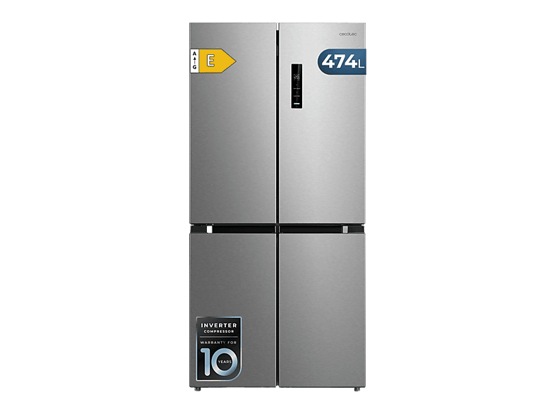 Frigorífico americano CECOTEC en color Inox, T474 L