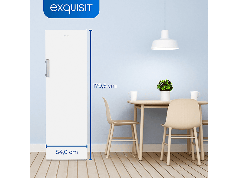 EXQUISIT Congelador vertical en color Blanco — 204 l y 1705 mm — foto 4