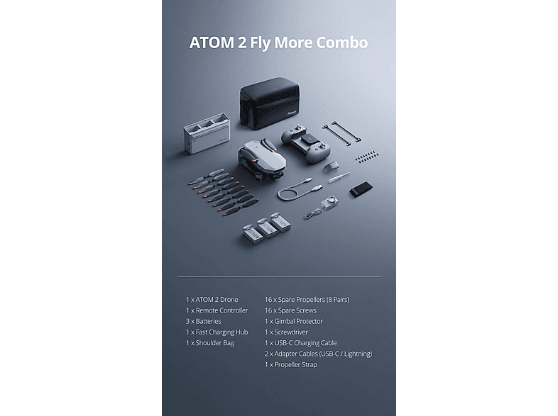 POTENSIC Dron 48 megapixel (mod. DRONE ATOM 2 FLY) en color Blanco — foto 8