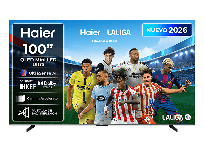 TV Mini-LED 100" HAIER con 4K en color Negro — foto 1