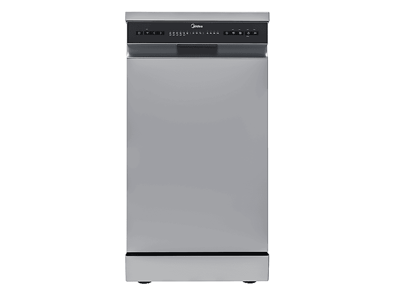 MIDEA Lavavajillas libre instalación 45 cm en color Plata — 10 servicios y 5 programas