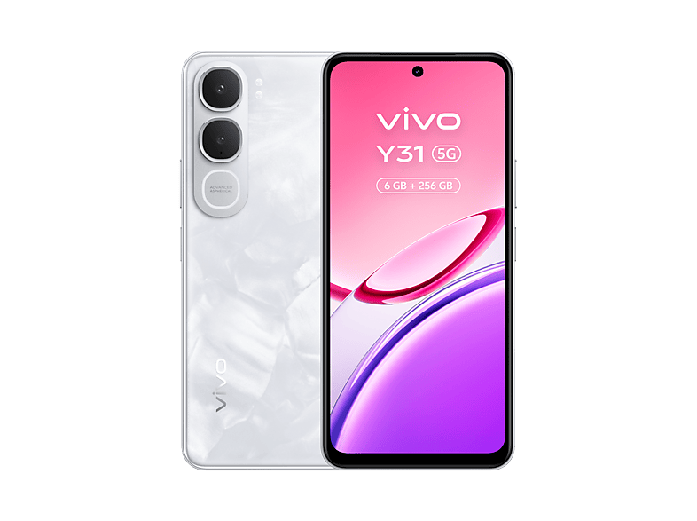 Móvil VIVO en color Marble White, 256GB