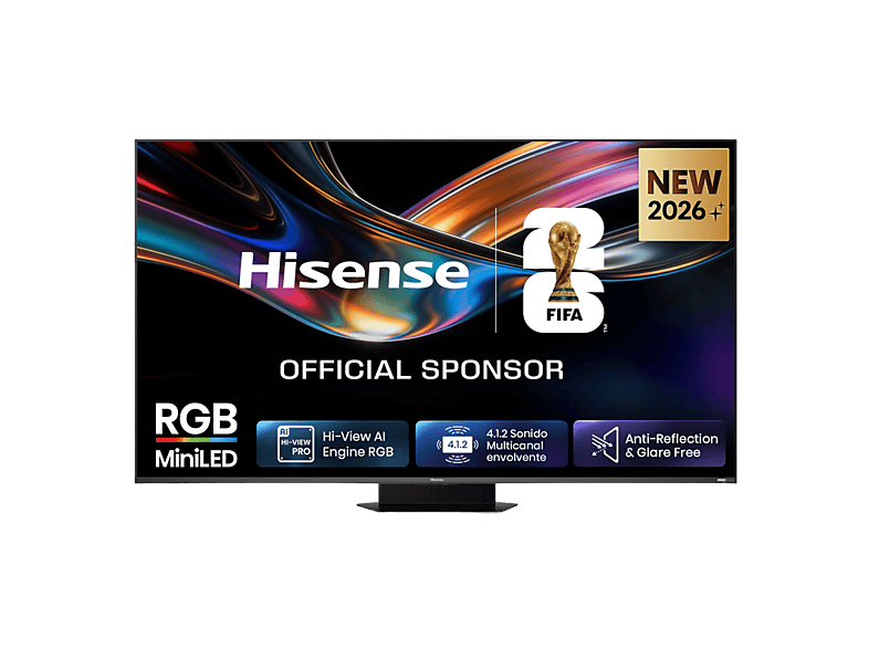 TV RGB Mini LED 85" HISENSE en color Negro de UHD 4K