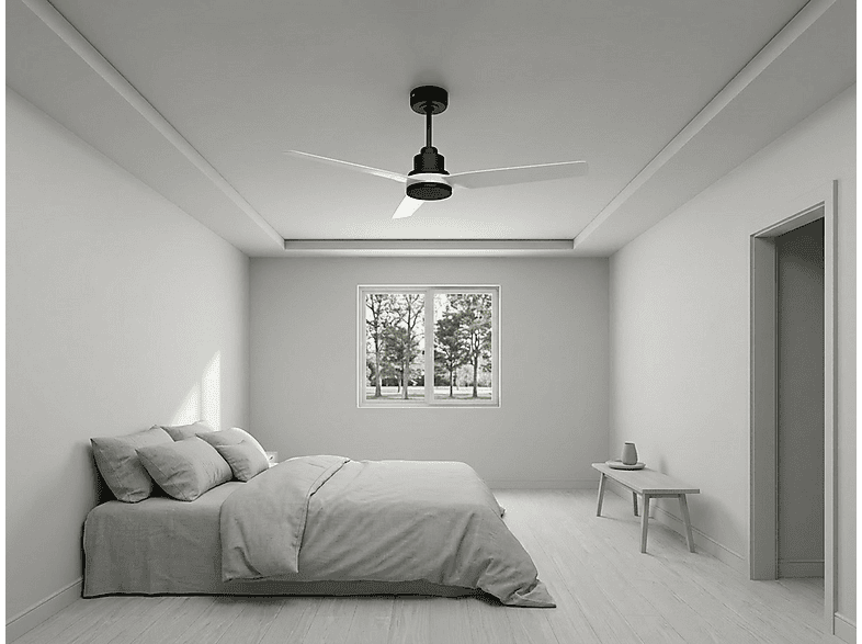 PURLINE Ventilador de techo en color Negro (mod. ThassosD127C0464566) — foto 7