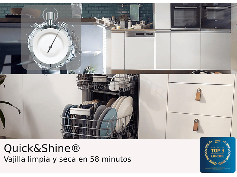 Lavavajillas integrable BEKO con 10 servicios en color Sin panelar — foto 8