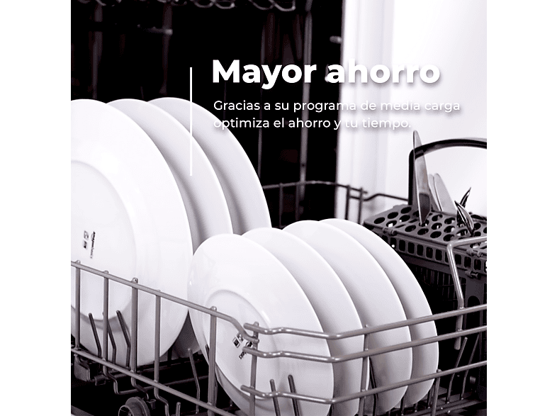 Lavavajillas libre instalación 45 cm EVVO en color Inox de 5 programas — foto 4