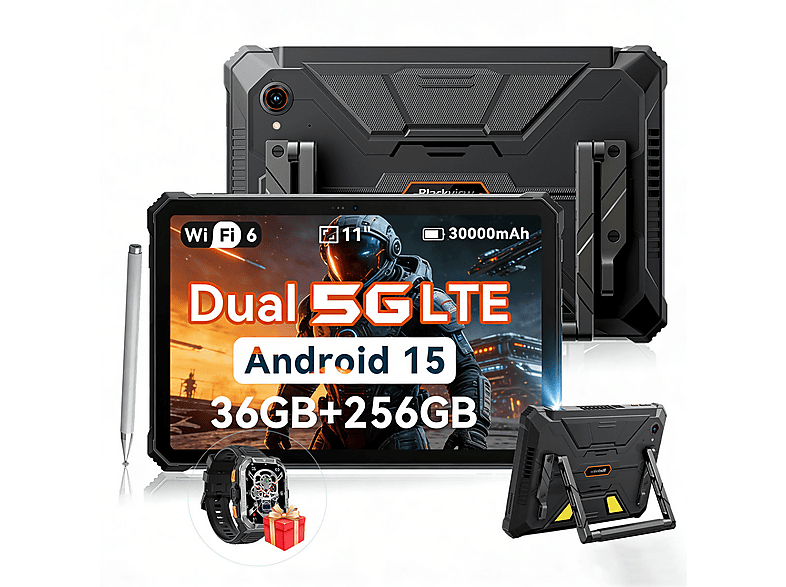 BLACKVIEW Tablet en color Negro — 256 GB y 11 " Full-HD+