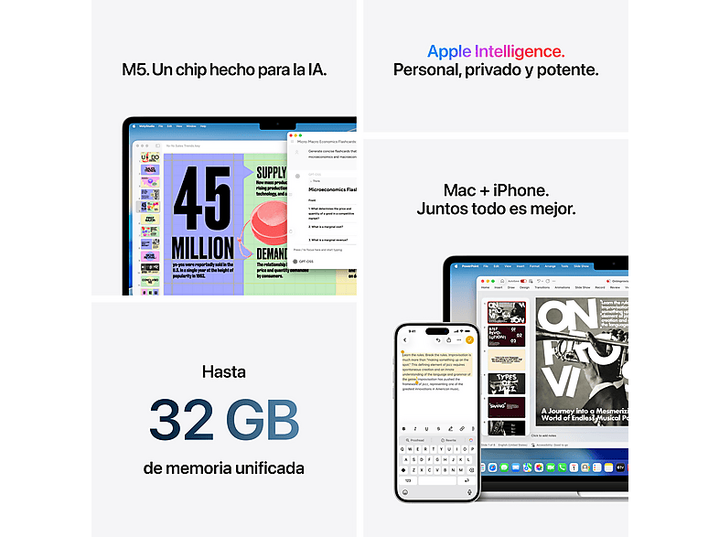 APPLE Portátil Chip M5 Apple (mod. MacBook Air (2026) 13.6") en color Plata — foto 8