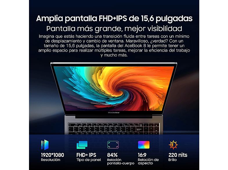 Portátil BLACKVIEW en color Grey (mod. AceBook 8 Pro) — foto 7