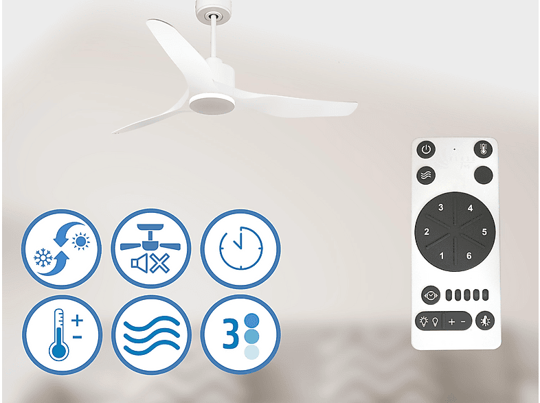 Ventilador de techo PURLINE en color Blanco (mod. ThassosD127C0364875) — foto 4