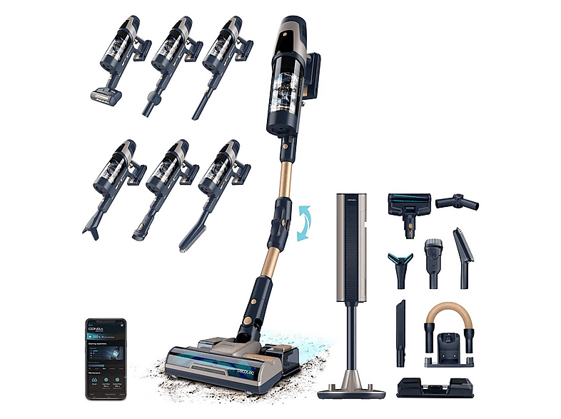 Aspirador escoba CECOTEC con 850 W en color Gris