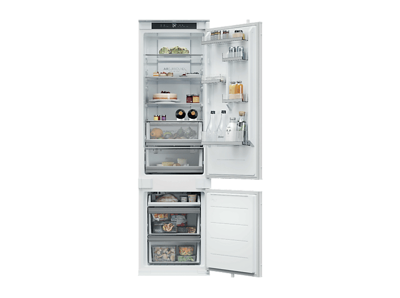 Frigorífico combi integrable HAIER en color Sin Panelar, TNF Duo Cooling