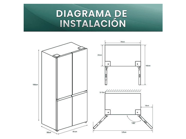 Frigorífico americano HISENSE — No Frost y 190 cm — foto 13