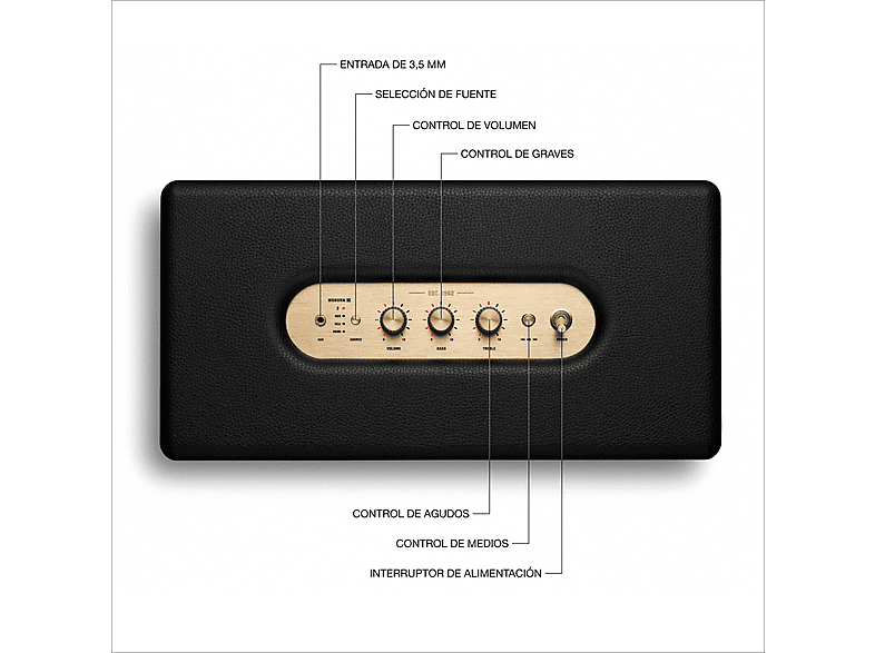 Altavoz bluetooth MARSHALL en color Negro de 90 W — foto 2