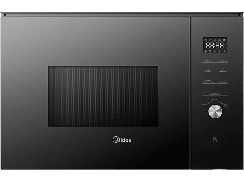 MIDEA Microondas con grill integrable en color Cristal Negro (mod. MBMTG925E-BK)