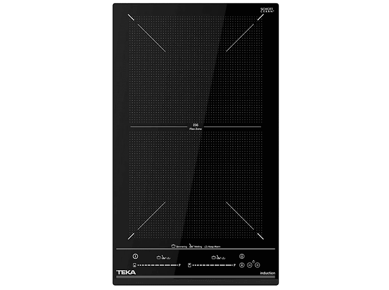 Placa de inducción TEKA con 2 zonas en color Negro