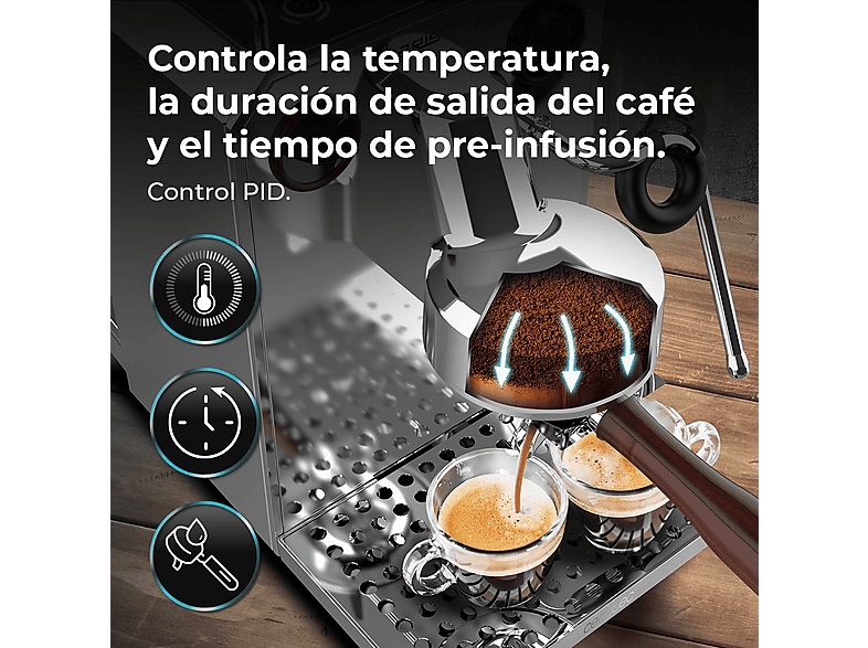 Cafetera express CECOTEC en color Multicolor (mod. A01_EU01_100127-BARISTEO INTIMA) — foto 5
