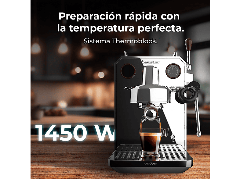 Cafetera express CECOTEC en color Multicolor (mod. A01_EU01_100127-BARISTEO INTIMA) — foto 6