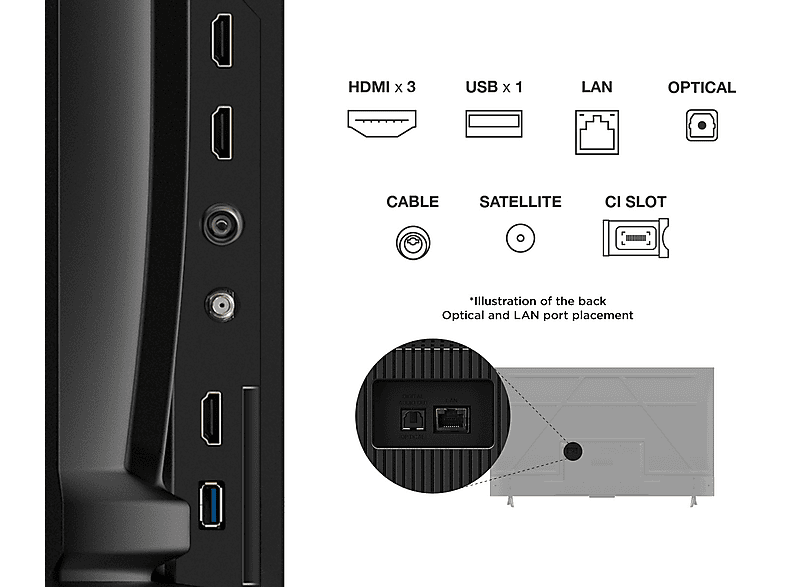 TCL TV LED 55" UHD 4K (mod. 55P6K) en color Negro — foto 4