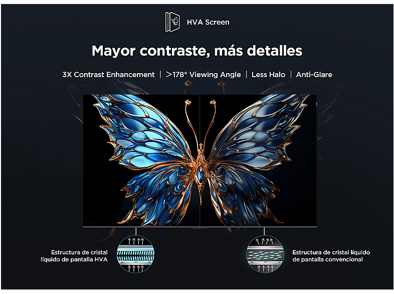 TCL TV LED 55" UHD 4K (mod. 55P6K) en color Negro — foto 11