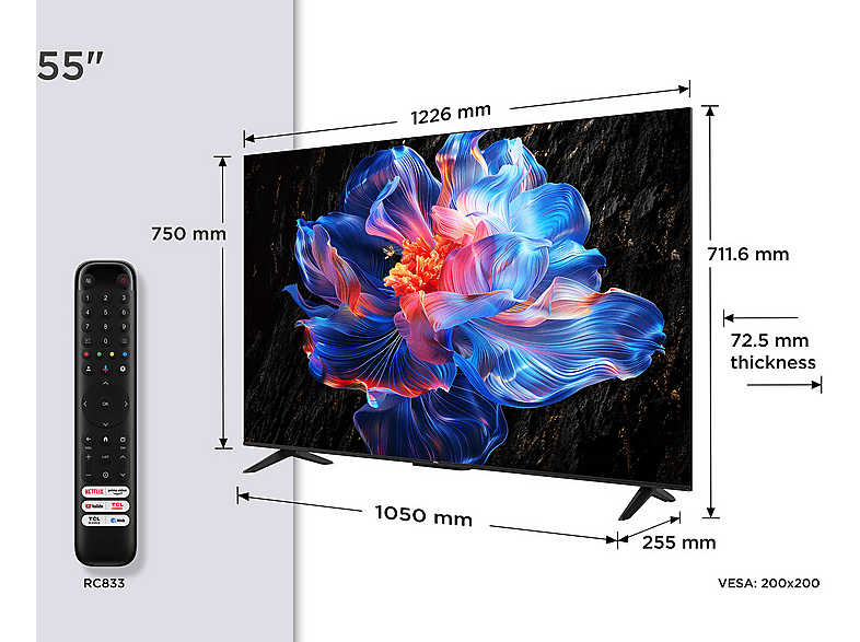 TCL TV LED 55" UHD 4K (mod. 55P6K) en color Negro — foto 15