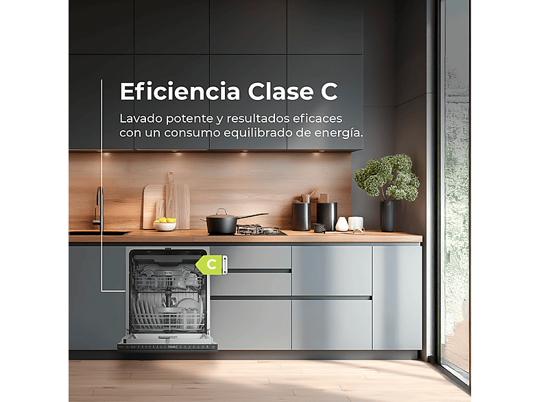 Lavavajillas integrable 60 cm EVVO con 8 programas en color Inox — foto 5