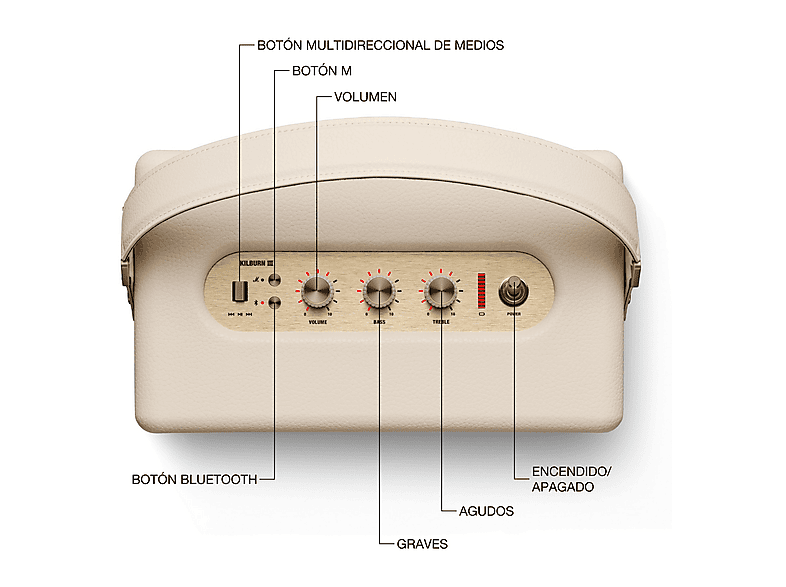 MARSHALL Altavoz bluetooth en color Cream (mod. Kilburn III) — foto 6