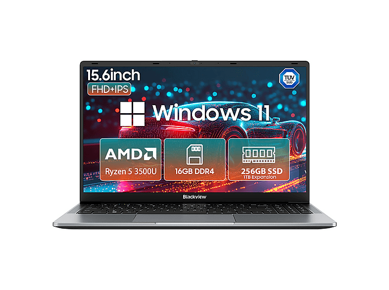 BLACKVIEW Portátil AMD Ryzen5 3500U en color Grey