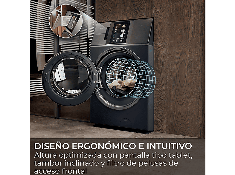HAIER Lavadora secadora en color Azul — 18 kg + 11 kg y 14 programas — foto 12