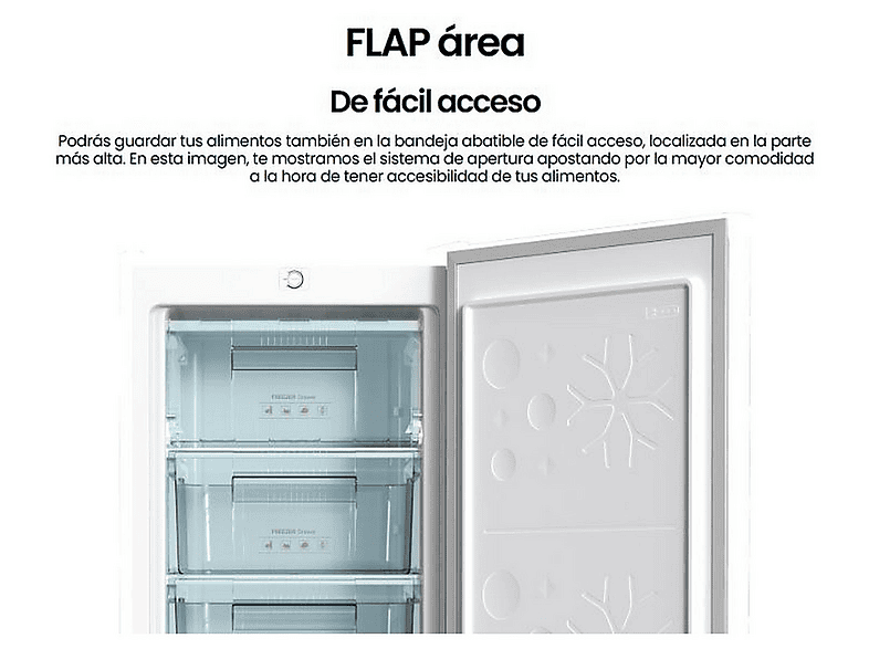 INFINITON Congelador vertical en color Blanco (mod. CV-A125B) — foto 4